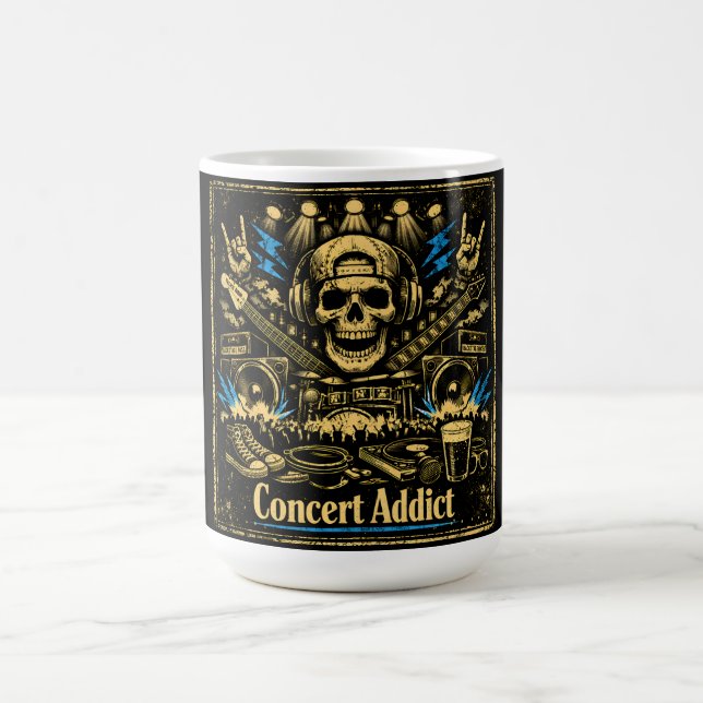 Concert Addict – Live Music Fan Culture Coffee Mug (Center)