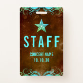 Concert Event Convention Custom Name Staff Badge ID Badge (Front)