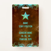 Concert Event Convention Custom Name Staff Badge ID Badge (Back)