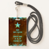 Concert Event Convention Custom Name Staff Badge ID Badge (Back with Lanyard)
