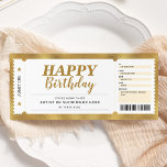 Concert Event Show Gold Gift Ticket Any Occasion Invitation<br><div class="desc">Concert Event Show Gold Gift Ticket Any Occasion Invitation.</div>