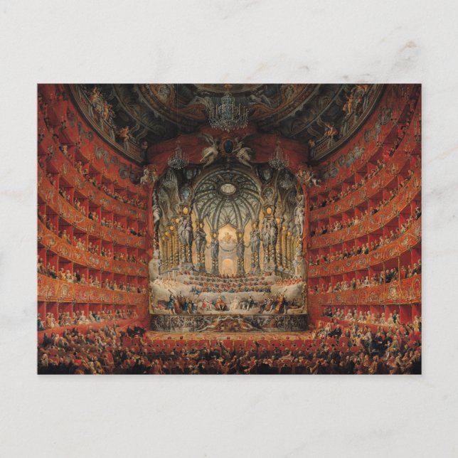 Concert given by Cardinal de La Rochefoucauld Postcard (Front)