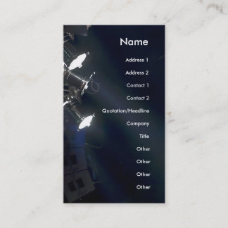 Concert lights Business Card Vertical