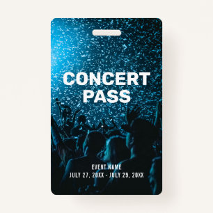 Concert Pass Photo Custom ID Badge