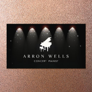 Concert Pianist Grand Piano Business Card
