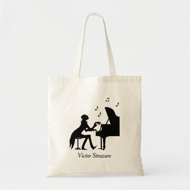 Concert Pianist Personal Music Tote Bag (Front)