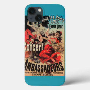 Concert Poster on Avenue de Champs-Elysees iPhone 13 Case