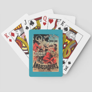 Concert Poster on Avenue de Champs-Elysees Playing Cards
