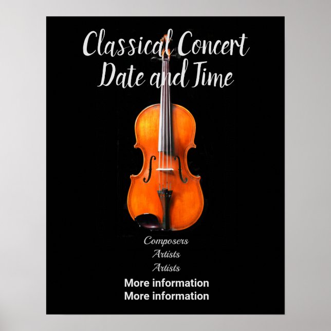 Concert Poster to Customise (Front)