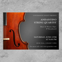 Concert String Quartet Violin Recital