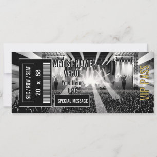Concert Ticket Custom Gift Idea DIY Event Ticket Invitation