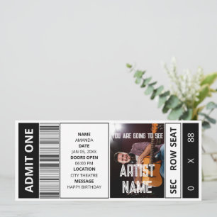 Concert Ticket customised event ticket Souvenir Invitation