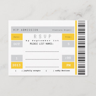 Concert Ticket Stub RSVP
