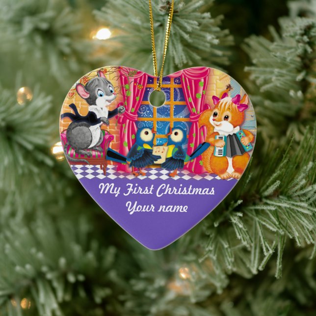 concert Young Animal Ceramic Ornament (Tree)