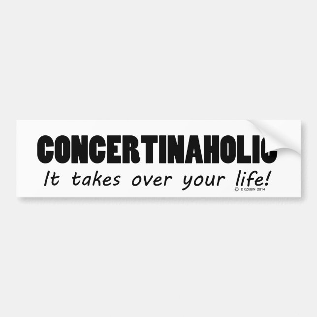 Concertinaholic Life Bumper Sticker (Front)