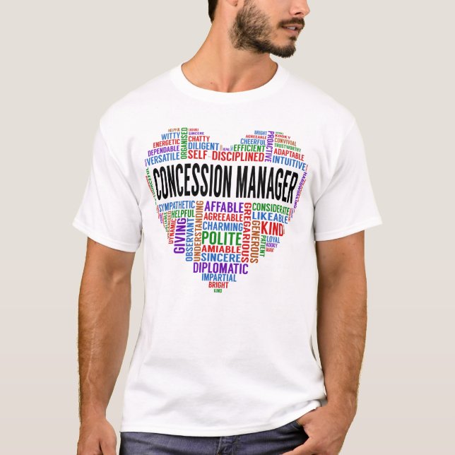 Concession Manager Heart T-Shirt (Front)
