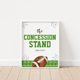 Concession Stand Football Birthday Food Sign