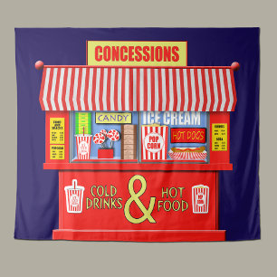 Concessions Stand Food & Drinks Tapestry