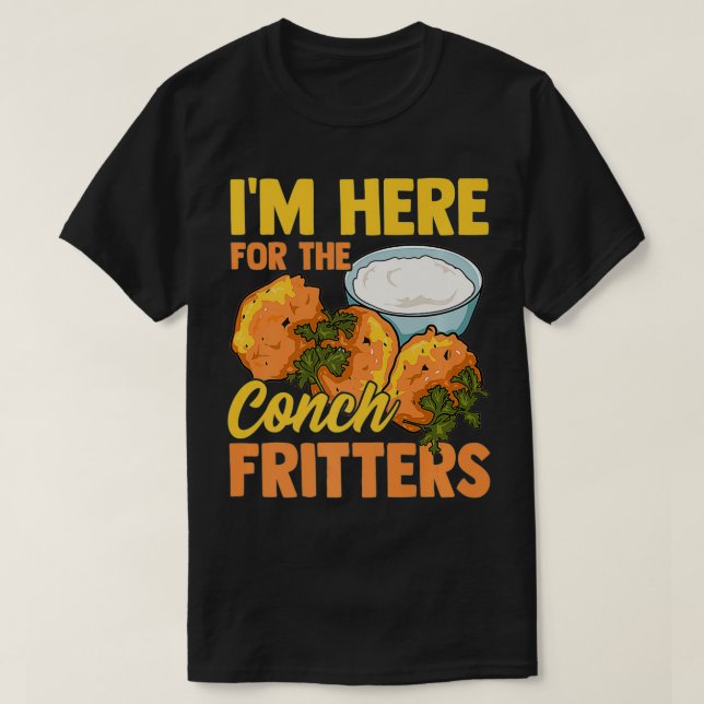 Conch Fritters Bahamian Food Funny Gift Premium  T-Shirt (Design Front)