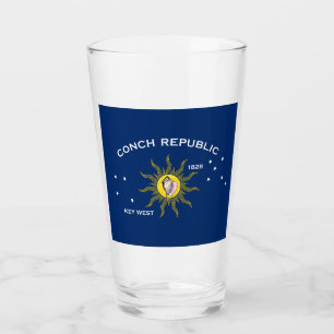 Conch Republic Flag Key West Florida Glass