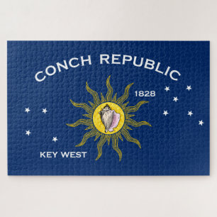 Conch Republic Flag Key West Florida Jigsaw Puzzle
