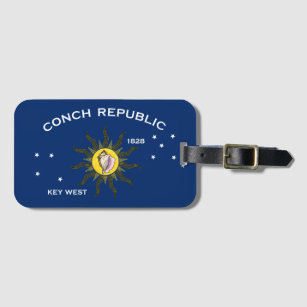 Conch Republic Flag Key West Florida Luggage Tag