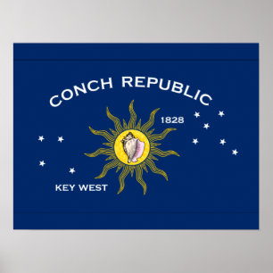 Conch Republic Flag Poster