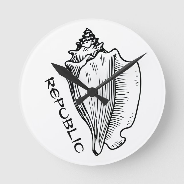 Conch Republic Round Clock (Front)