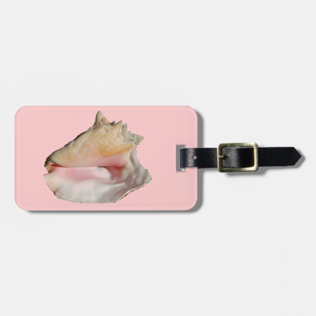 Conch Seashell Bag Tag (Front Horizontal)