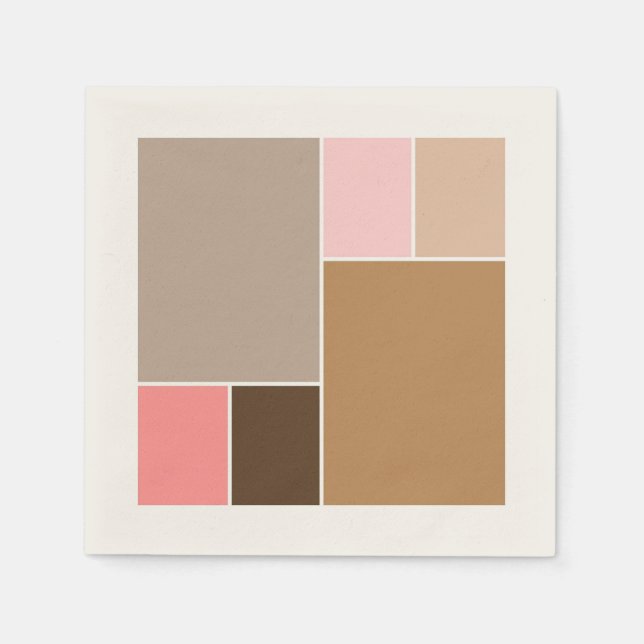 Conch Seashell Colour Blocks Napkin (Front)