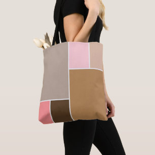 Conch Seashell Colour Blocks Tote Bag