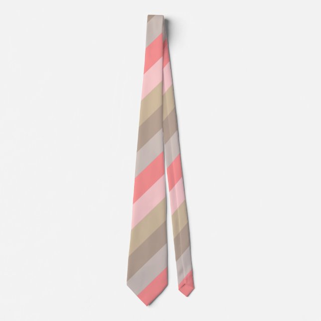 Conch Seashell Colours  Neck Tie (Front)