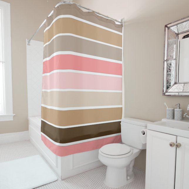 Conch Seashell Colours Shower Curtain (In Situ)
