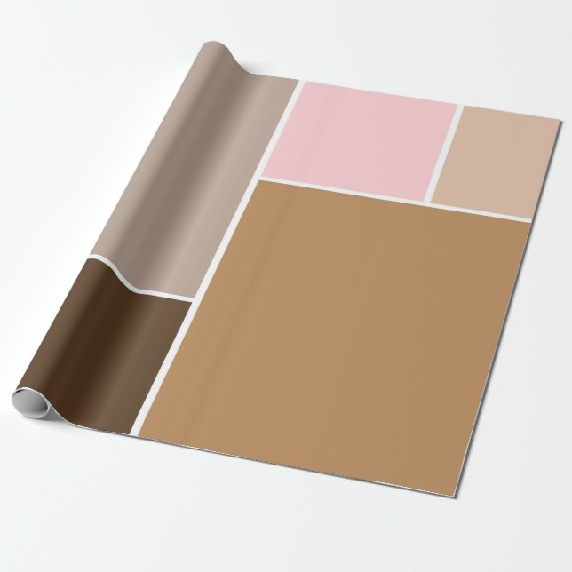 Conch Seashell Colours Wrapping Paper (Unrolled)