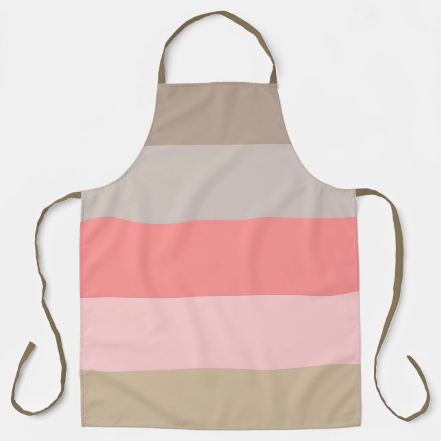 Conch Seashell Stripe Colours Apron (Front)