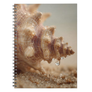 Conch Seashell with Water Drop Notebook
