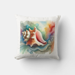 Conch Shell 160724AREF203 - Watercolor Cushion