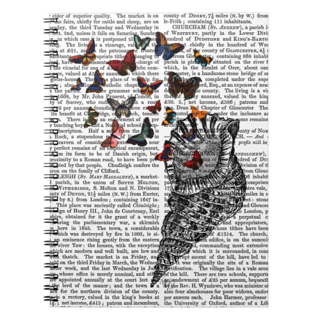 Conch Shell and Butterflies 2 Notebook (Front)