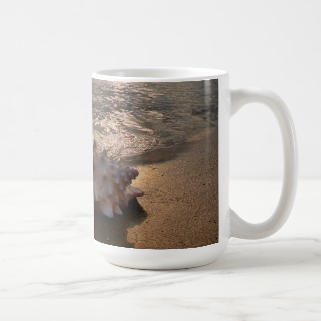 Conch Shell At Beach | St. Augustine, Fl Coffee Mug (Right)