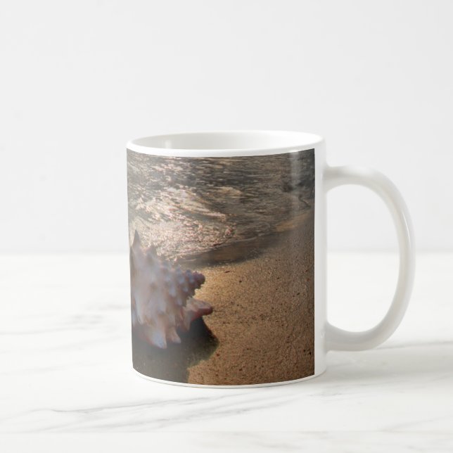 Conch Shell At Beach | St. Augustine, Fl Coffee Mug (Right)