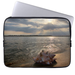 Conch Shell At Beach St. Augustine, Fl Laptop Sleeve