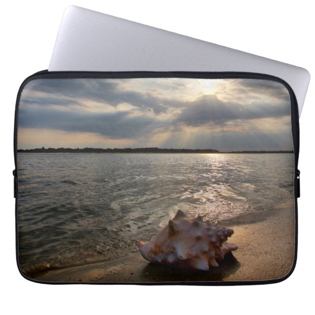 Conch Shell At Beach | St. Augustine, Fl Laptop Sleeve (Front)