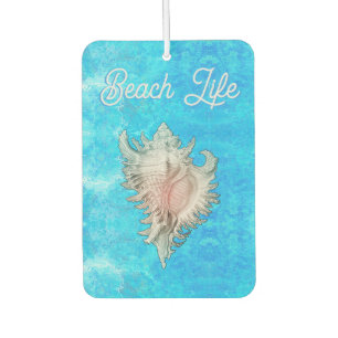 Conch Shell "Beach Life"  Car Air Freshener