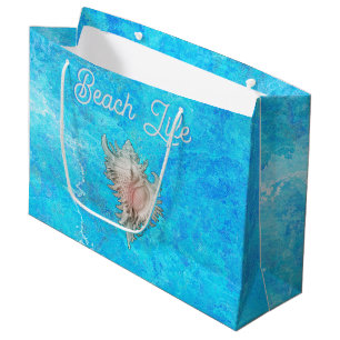 Conch Shell "Beach Life" Large Gift Bag