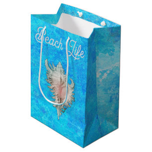Conch Shell "Beach Life" Medium Gift Bag