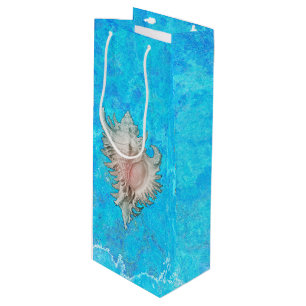 Conch Shell "Beach Life" Wine Gift Bag
