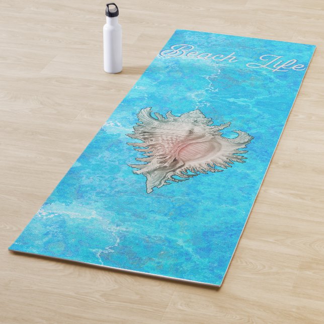 Conch Shell "Beach Life"  Yoga Mat (In Situ)
