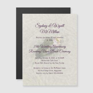 Conch Shell Marriage Vows Anniversary Ceremony Magnetic Invitation