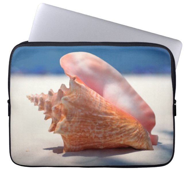 Conch Shell On Beach 2 Laptop Sleeve (Front)