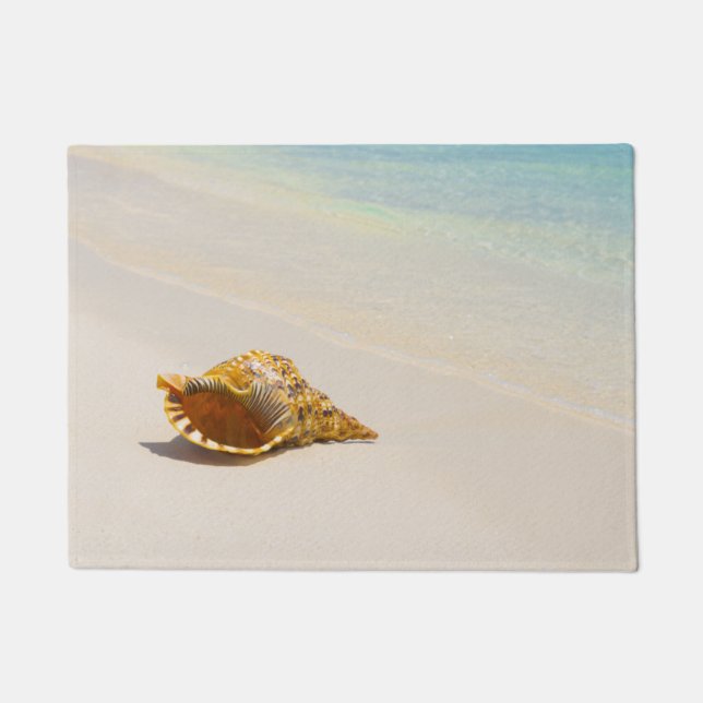 Conch Shell On Beach 3 Doormat (Front)